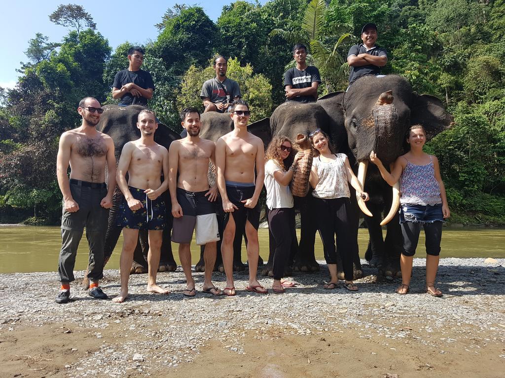 Batu Kapal Guest House & Jungle Trekking Bukit Lawang Dış mekan fotoğraf